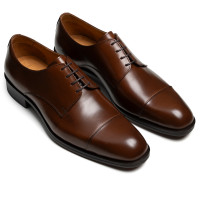 Sapato Social Derby Cap-Toe Boyd Whisky